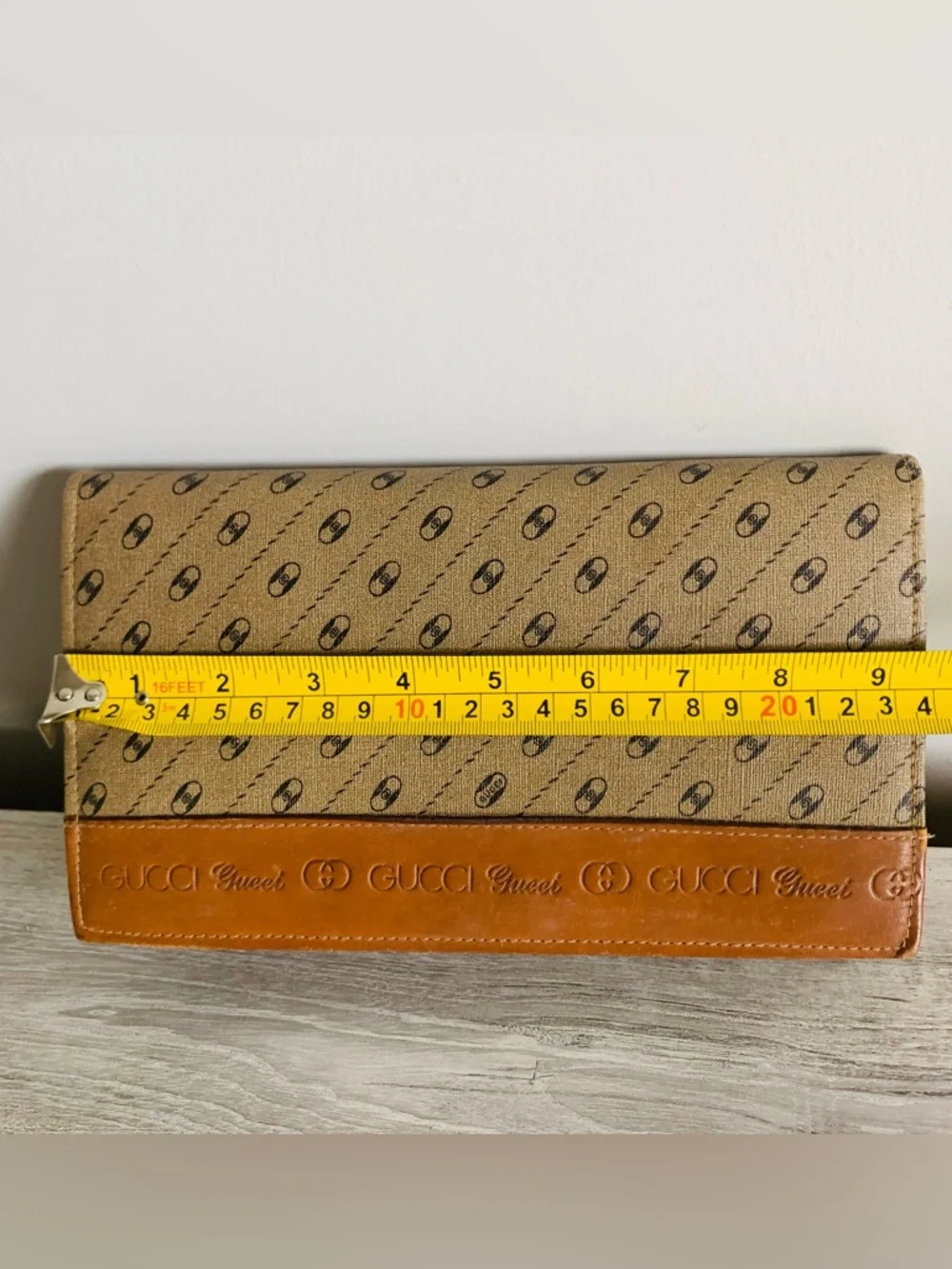 Rare Vintage GG Supreme Tan Clutch/Wallet - Picture 10 of 13
